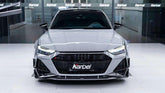 Audi RS6 C8 2020-ON & RS7 C8 2020-ON with Aftermarket Parts - Front Lip Pre-preg Carbon Fiber from Karbel Carbon